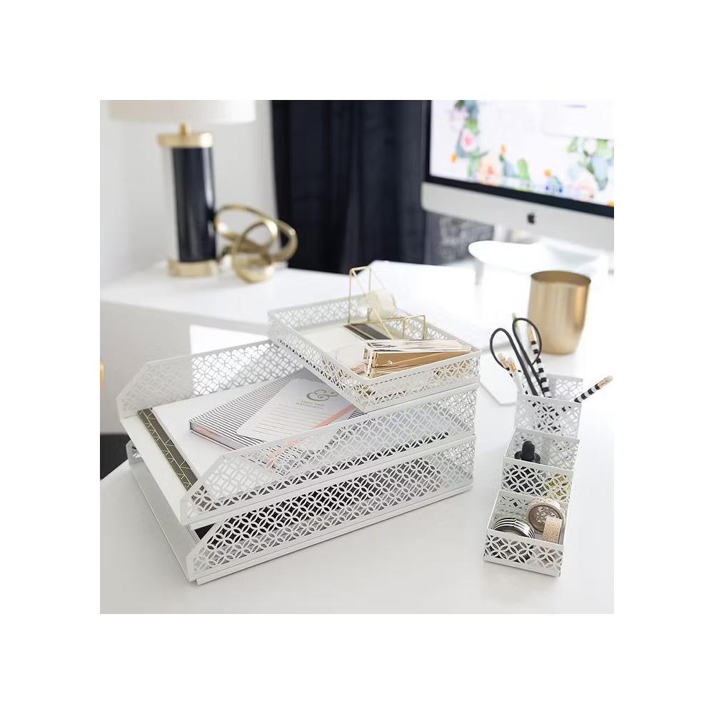 Blu Monaco 6 Piece Interlocking Desk Organizer Set - Image 35