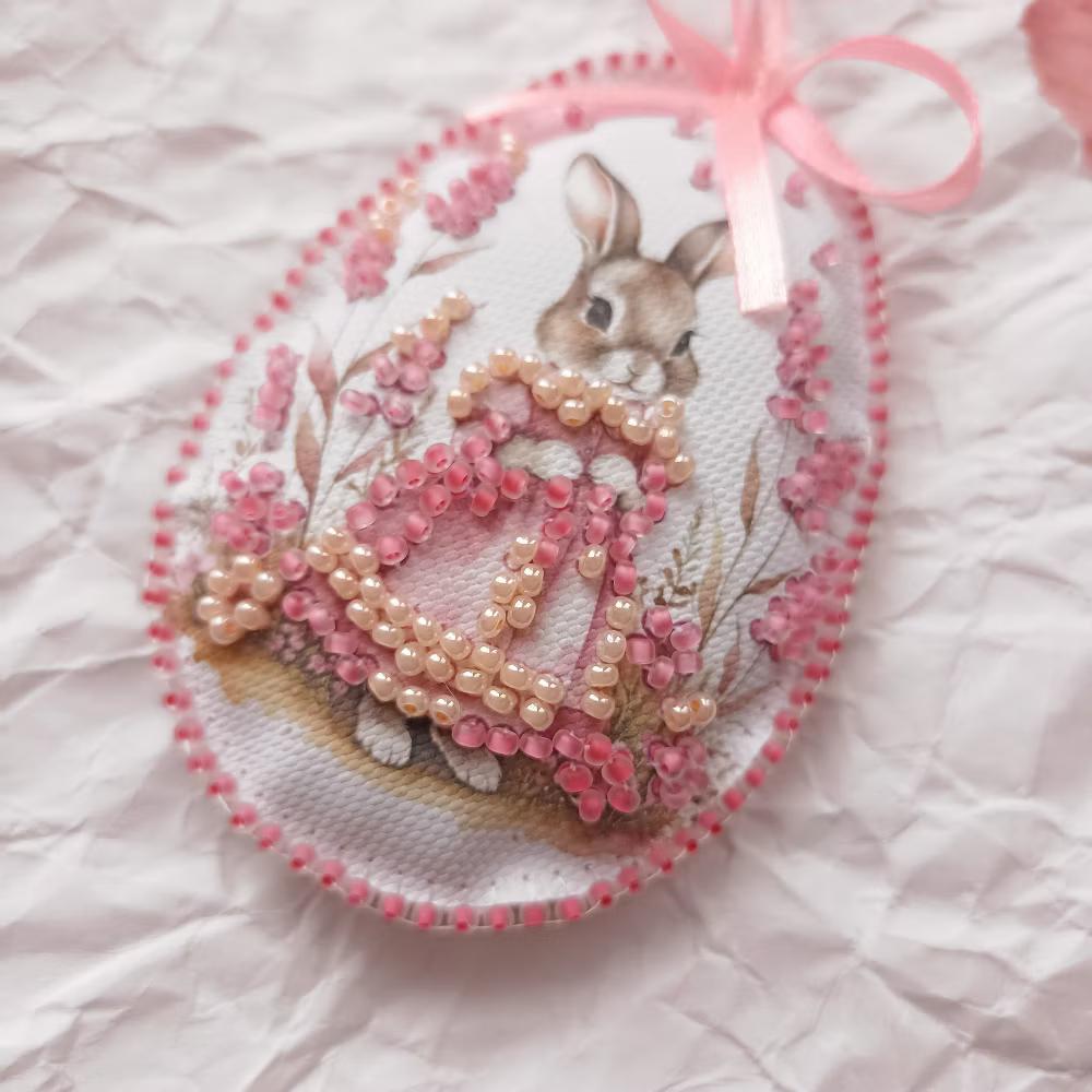 Art Bead Embroidery Kit. Decoration - Easter Bunny ABT-060 - Image 3