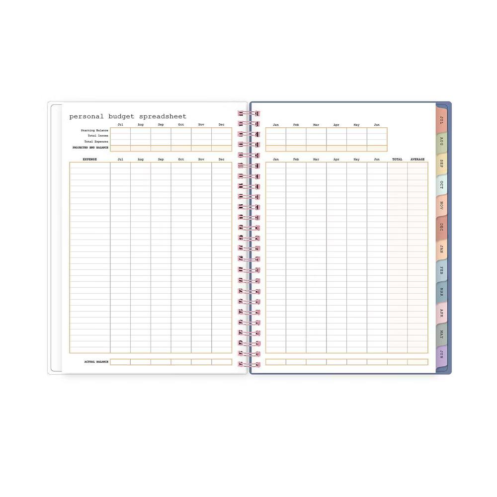 WAAV 5.875"x8.625" 2026-2027 Weekly/Monthly Planner Notes Carrie Blue Frosted Wirebound - Image 11