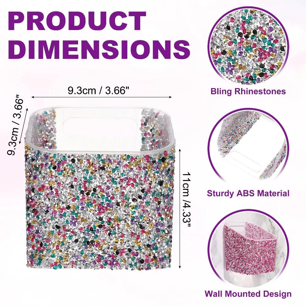 Rhinestone ABS Home Pencil Nail Art Tool Makeup Brush Holder - Image 22