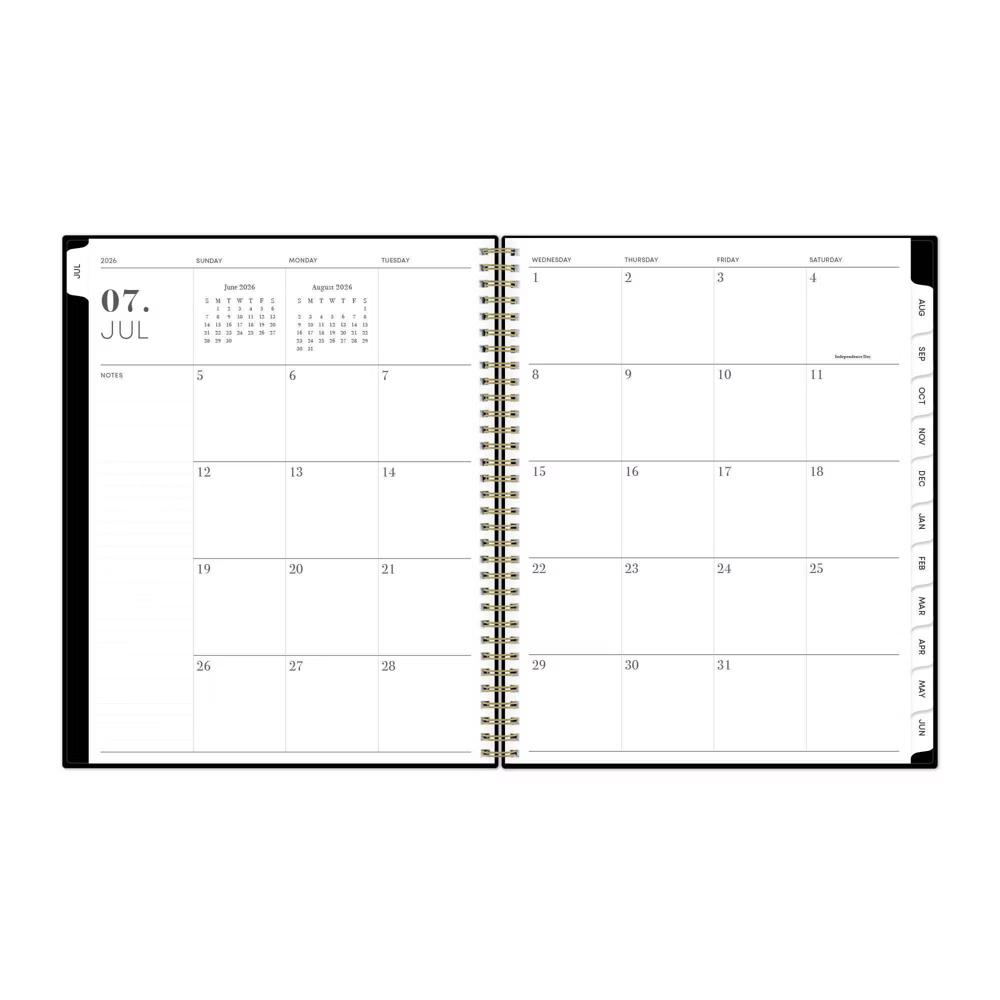Blue Sky 8.5"x11" 2026-2027 Weekly/Monthly Planner BS Black PP with Double Horizontal Pockets Wirebound - Image 4