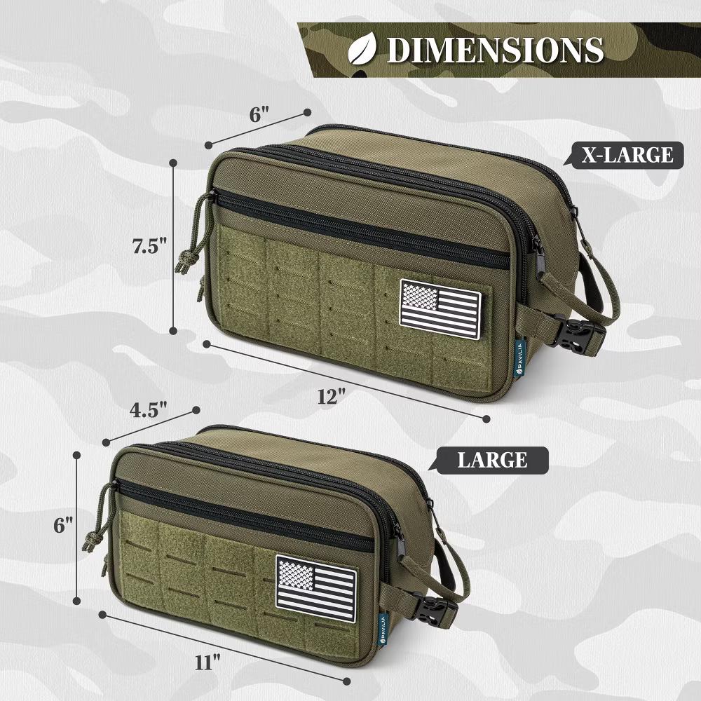 Tactical Toiletry Bag for Men, Hygiene Travel Bag, Military Dopp Kit, Water Resistant Molle Pouch, Shaving Grooming Organizer Case - Image 22