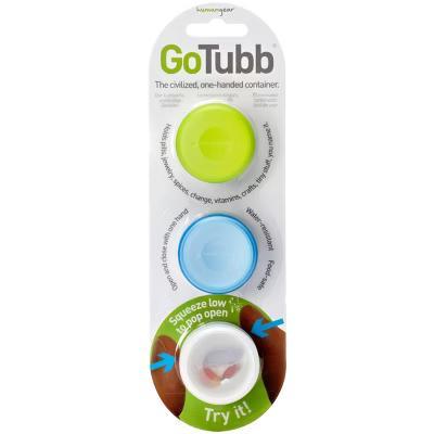 Humangear GoTubb.2 oz Container - 3 Pack Green/Blue/Clear