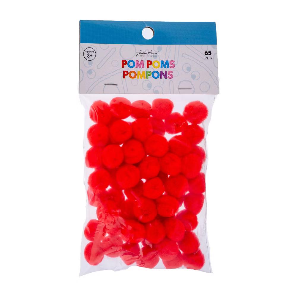 65ct 0.5in Mini Pom Poms for DIY Arts and Crafts, Tiny Acrylic Poms Craft Embellishments - Image 3