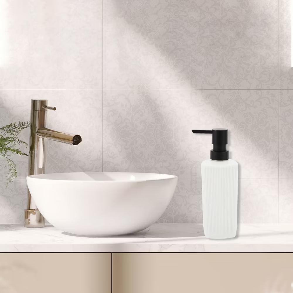 Classic Vertical Lines Soap Pump Dispenser for Bathroom 350ml 1 Pc - Image 14