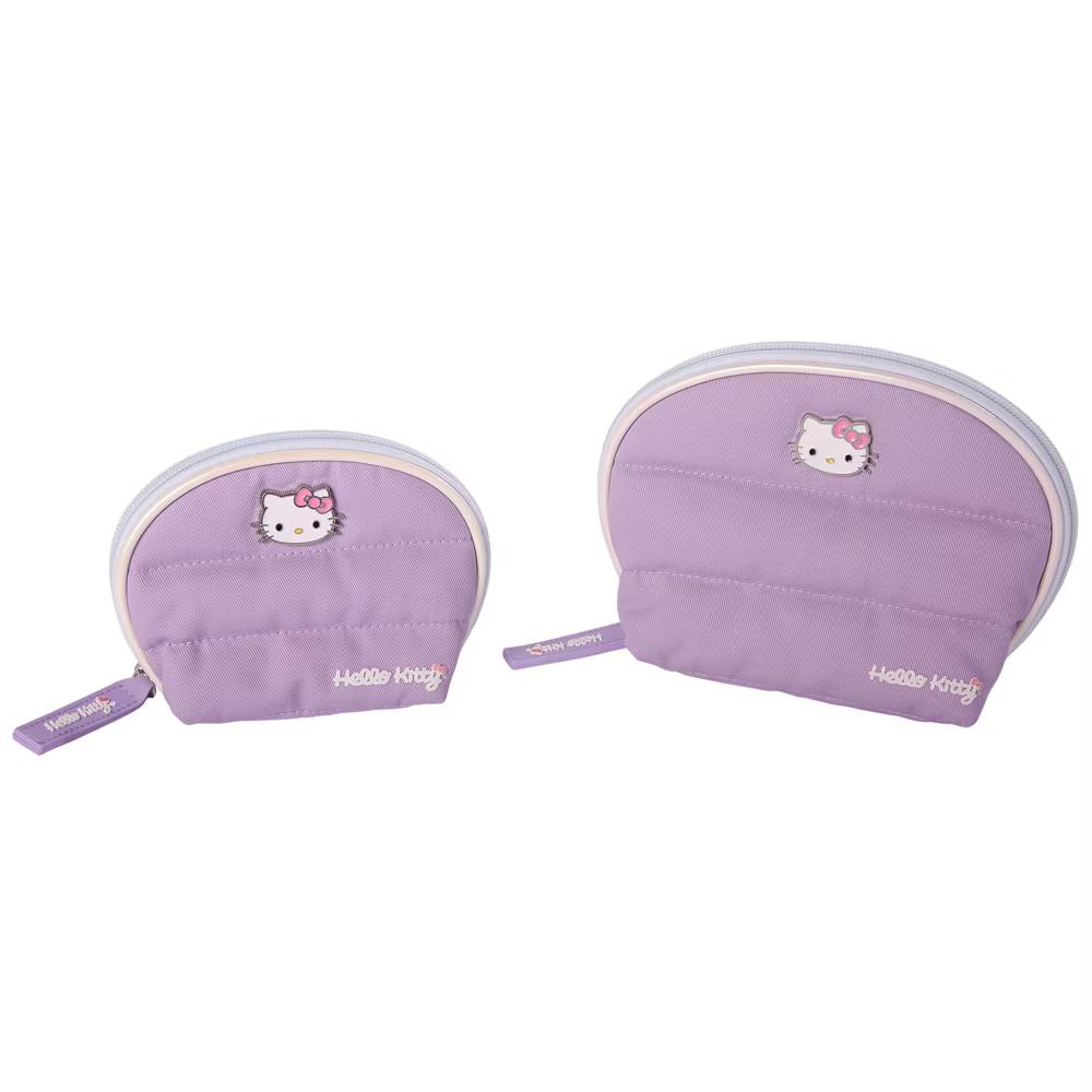 Purple Large and Small Dome Cosmetic Travel Bag - Image 2