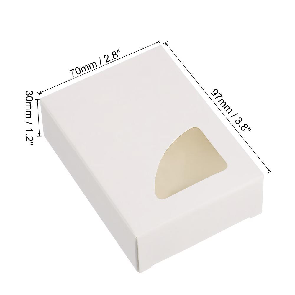 Paper Sturdy Soap Box with Triangle Pattern Clear Window 30 Pcs - Image 11