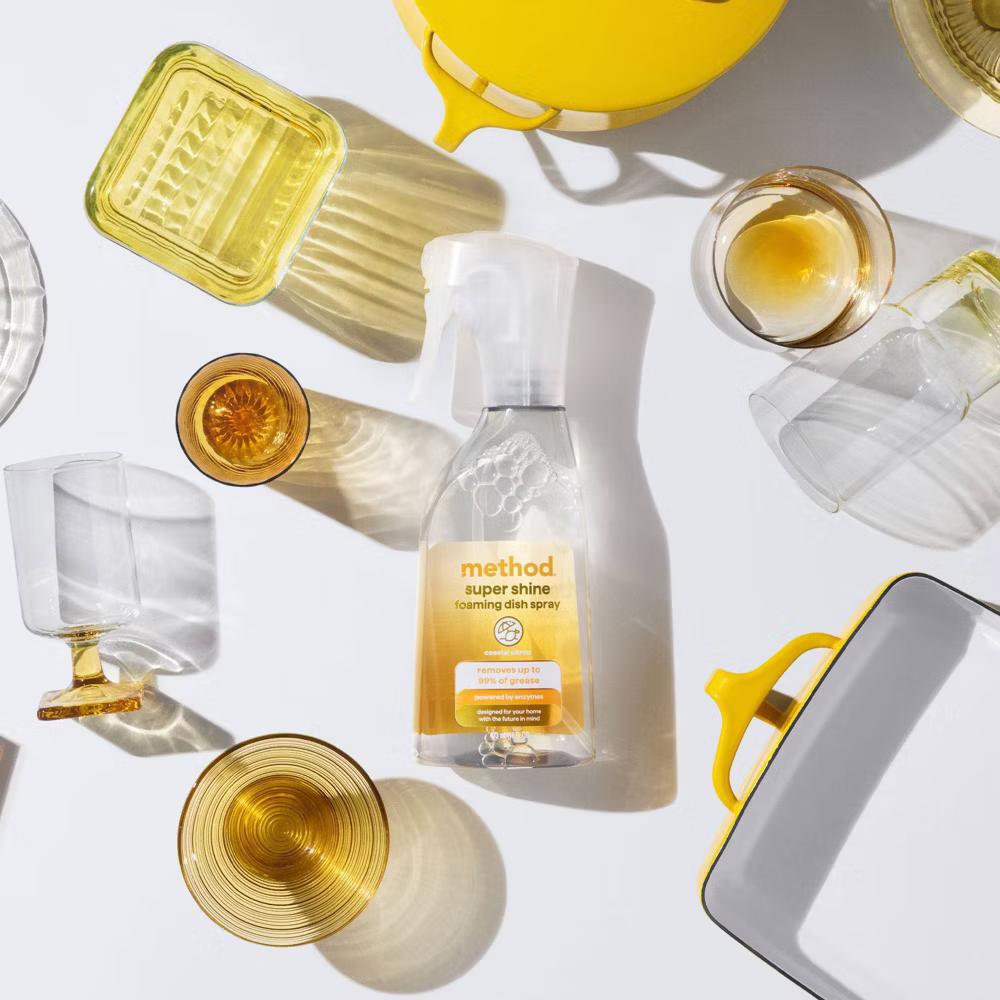 Method Super Shine Foaming Dish Spray Powered By Enzymes Coastal Citrus - Image 4
