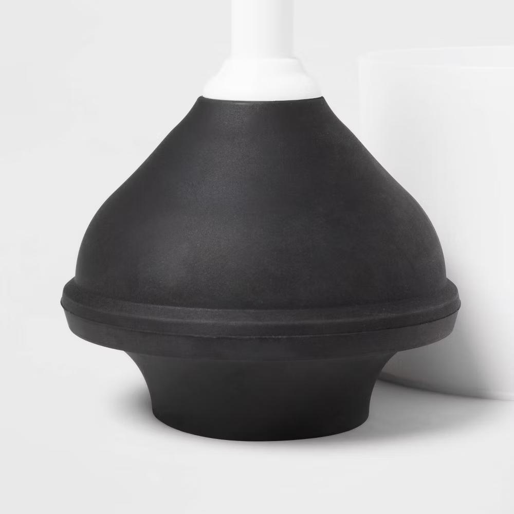 Plunger White - Essential Bathroom Accessory, Plastic with Holder, Recyclable - Image 3