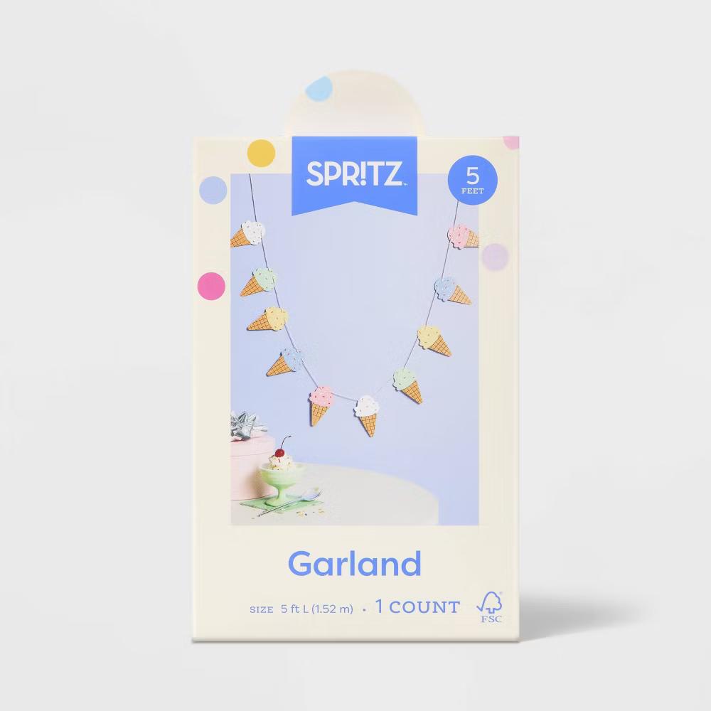 Ice Cream Garland with Gold Metallic - Image 4