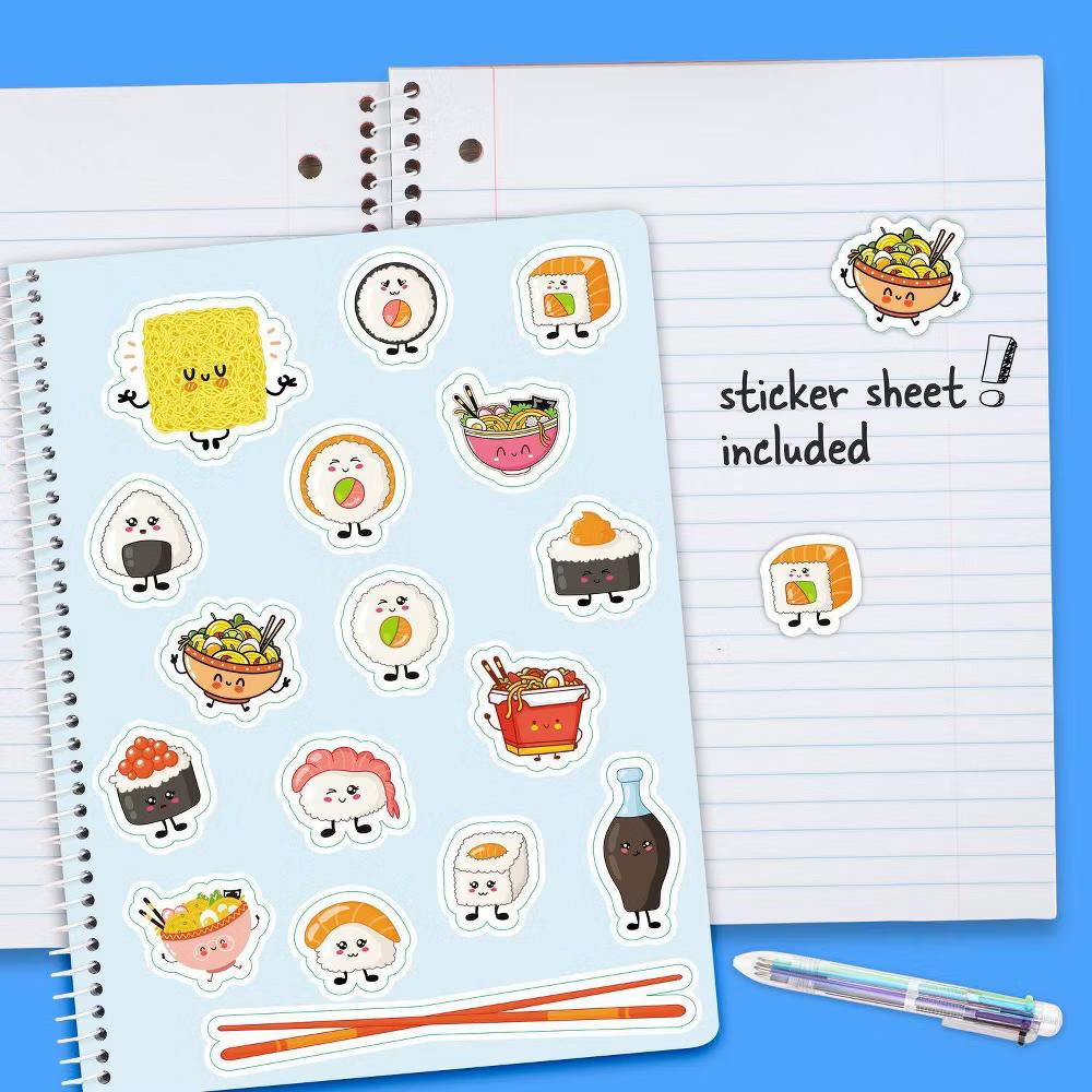 Mead 8"x10.5" College Ruled 'Chop Chop' Notebook and Stickers - Image 3