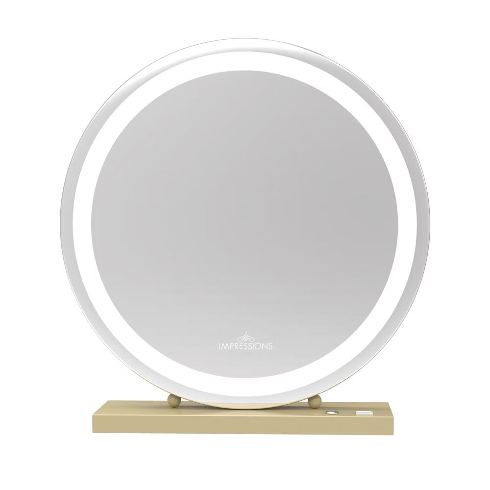 Hollywood Venus Makeup Mirror with LED Bulbs Round Shape Vanity Dressing Mirror One Control Button - Image 2