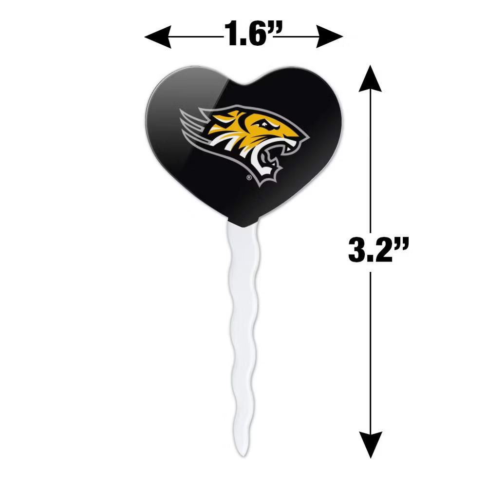 Towson University Tigers Logo Heart Love Cupcake Picks Toppers Decoration Set of 6 - Image 4