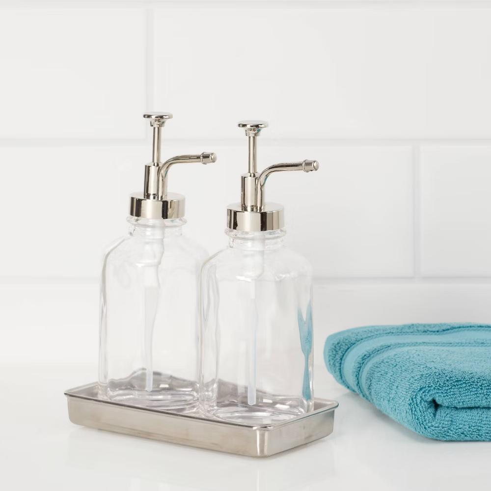 Double Soap Pump Oil Can Clear - Image 3