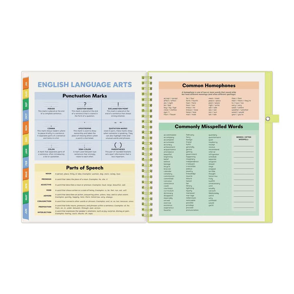 Blue Sky Your Year Elementary Weekly/Monthly Planner Wirebound 7"x9" Huxley Flowers
