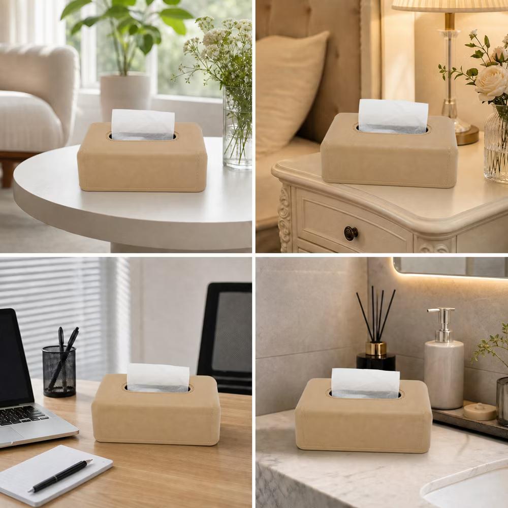 Solid Color Tissue Box Cover 1 Pc - Image 13