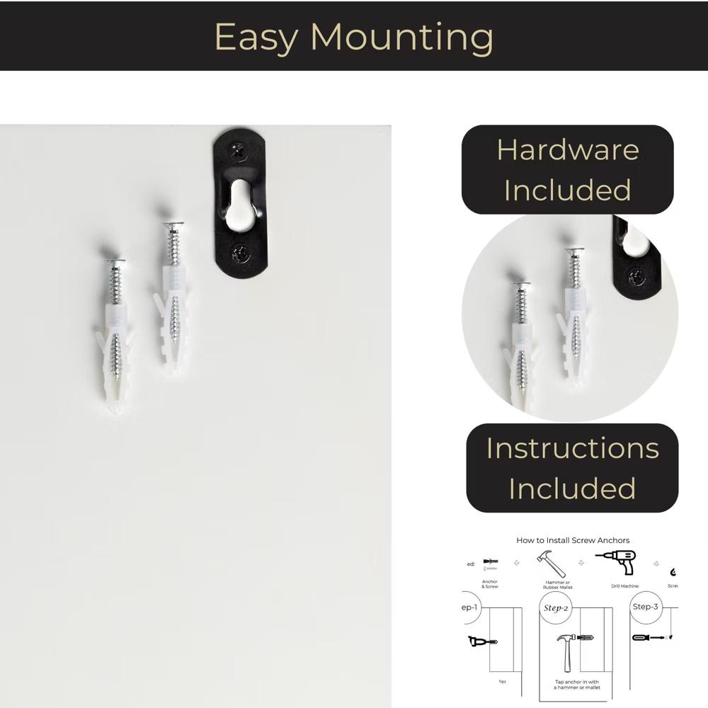 Wall Mounted Mail Organizer with 2 Slots and 3 Hooks – Multiple Finishes – MDF Wood - Image 20