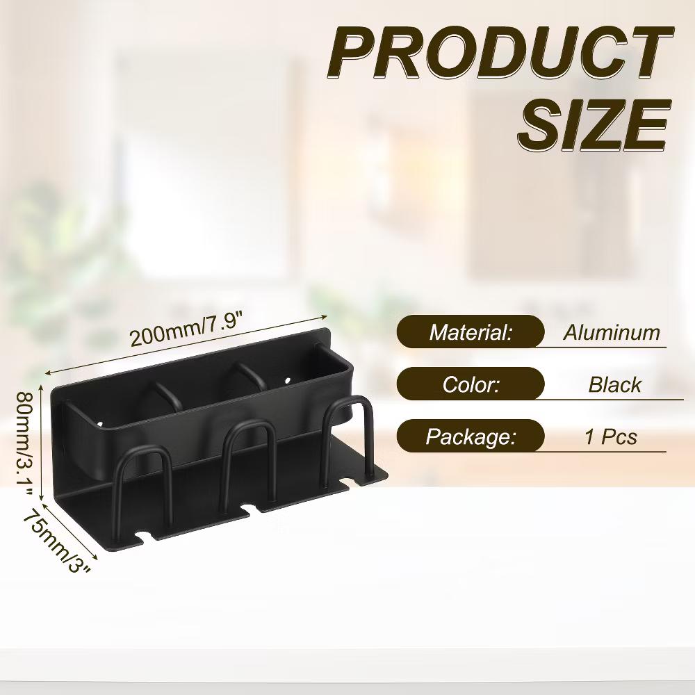 Durable Material No-Drill Installation Practical Design Versatile Use Toothbrush Holder - Image 22