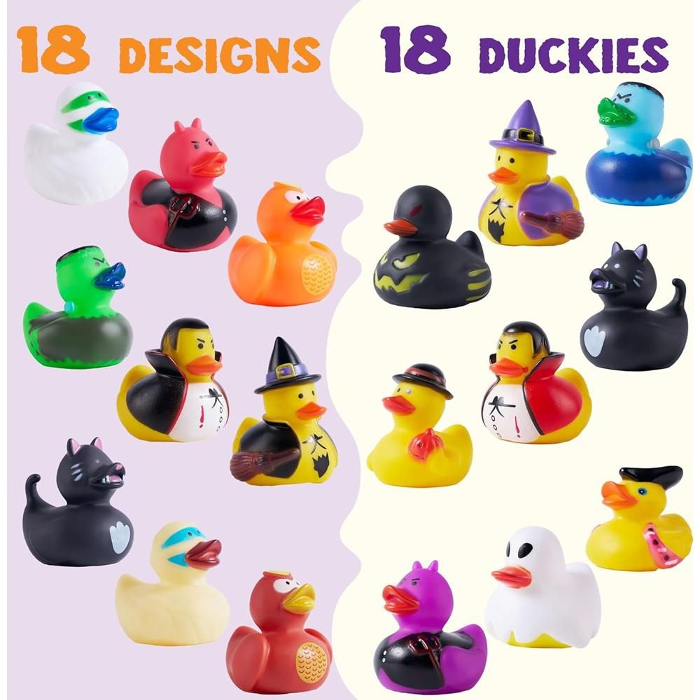 Halloween Party Supplies, Rubber Ducks Party Toys for Halloween Goodie Bag Fillers Decorations School Classroom Game Prizes Baby Bath Toy - Image 18