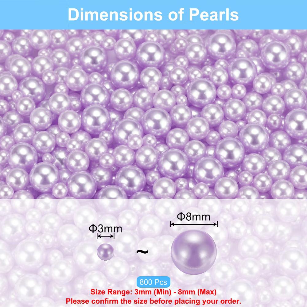 No Hole ABS Round Faux Pearl for Vase Fillers DIY Home Decoration 800 Pcs - Image 55
