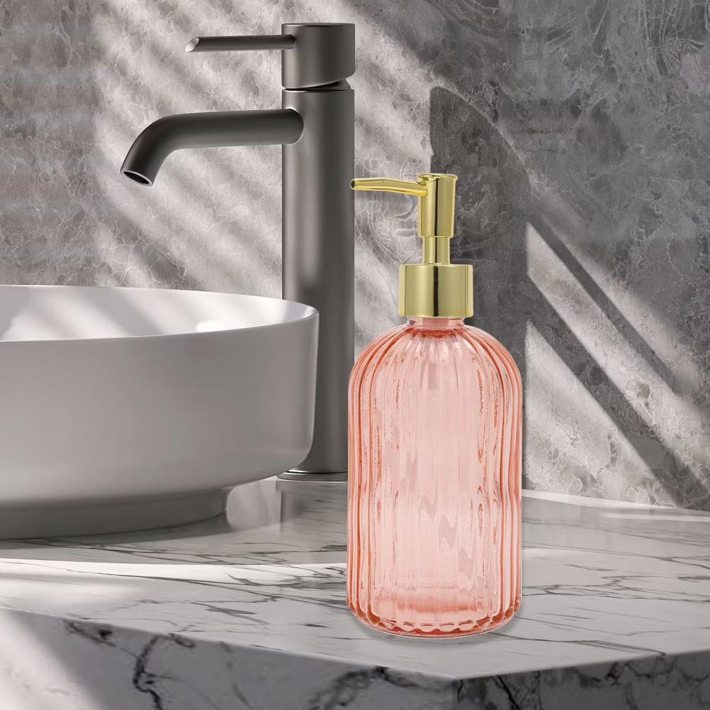 Convenient Vertical Stripe Soap Dispenser 13.53oz 1 Pc - Image 36