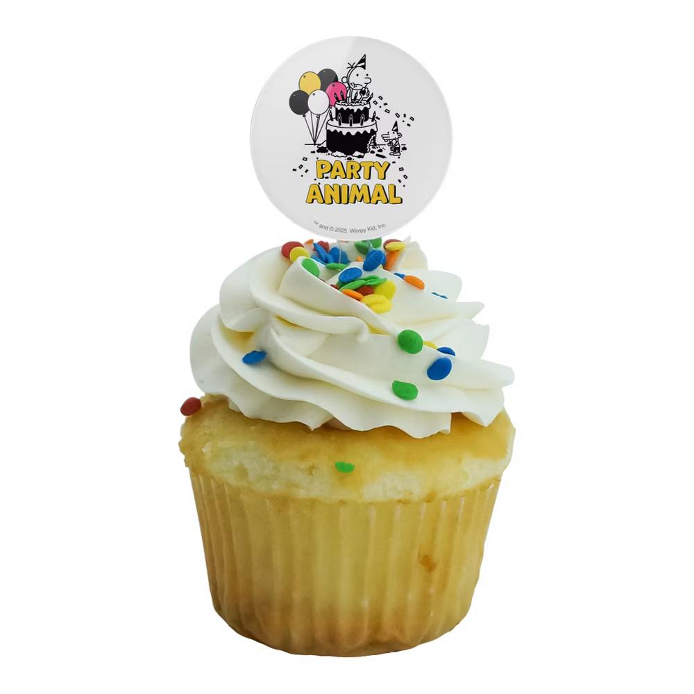 Party Animal Cupcake Picks Toppers Decoration Set of 6