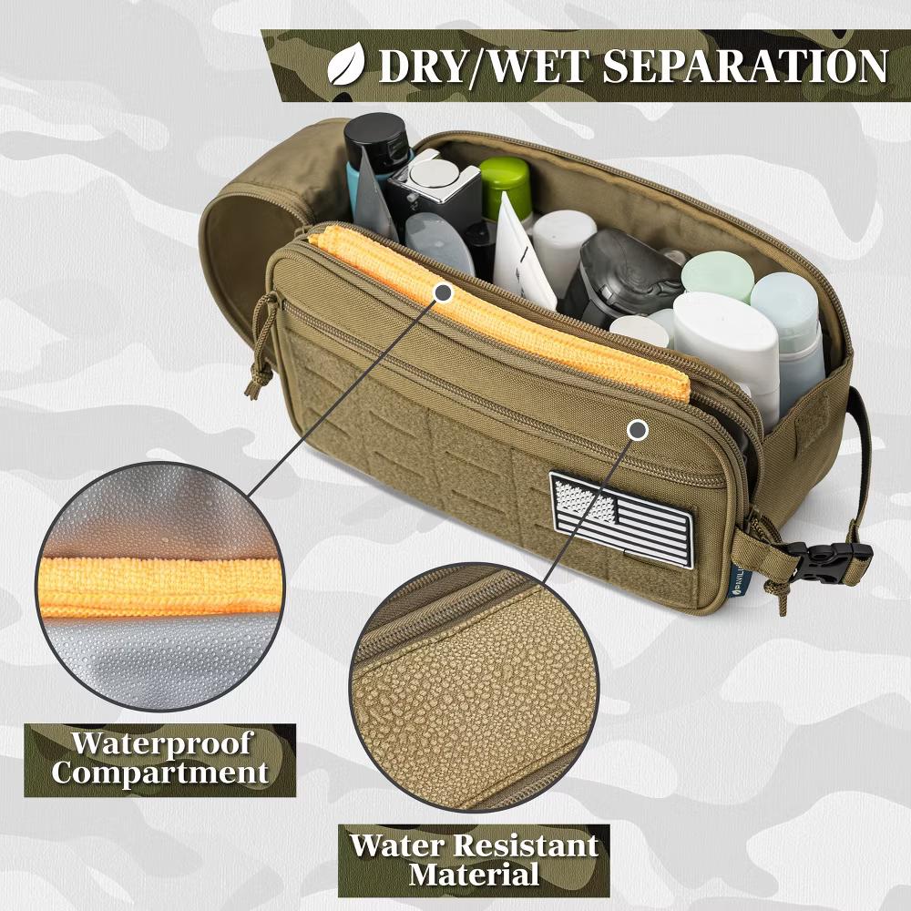 Tactical Toiletry Bag for Men, Hygiene Travel Bag, Military Dopp Kit, Water Resistant Molle Pouch, Shaving Grooming Organizer Case - Image 62