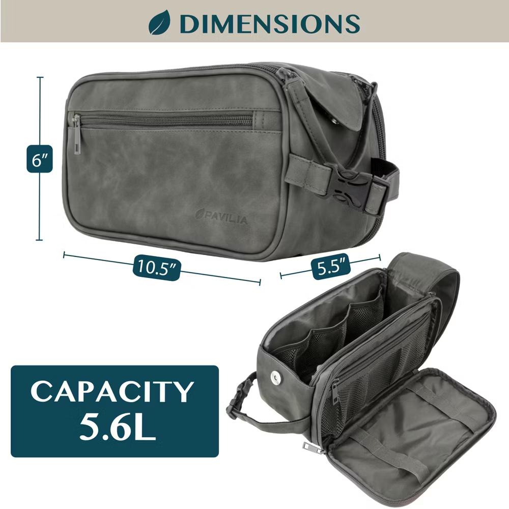 Toiletry Bag for Men, Travel Essentials Shaving Dopp Kit, Water Resistant Cosmetic Makeup Organizer Case - Image 61