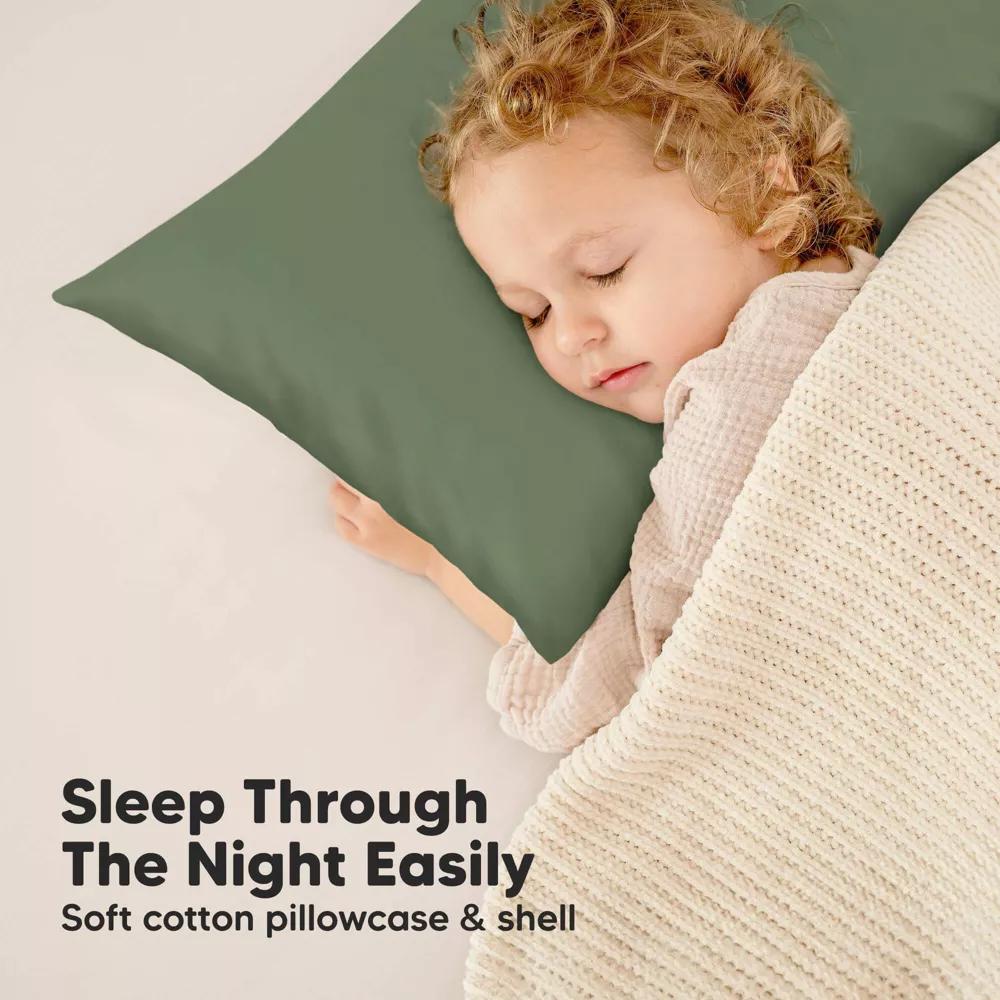 Jumbo Toddler Pillow with Pillowcase, 14X20 Soft Organic Toddler Pillows for Sleeping, Kids Travel Pillow - Image 21
