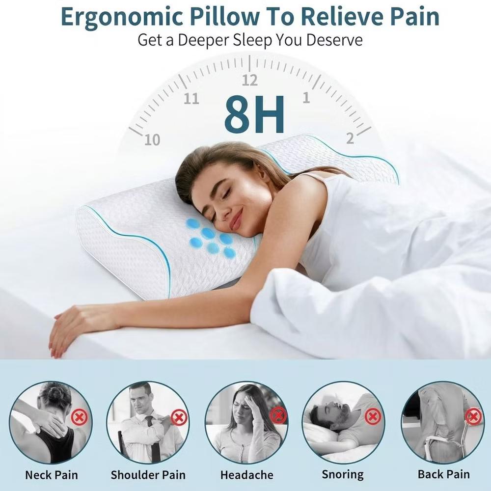 Neck pillow, 3-layer memory foam neck pillow for neck pain, cool and breathable, adjustable sandwich pillow - Image 4