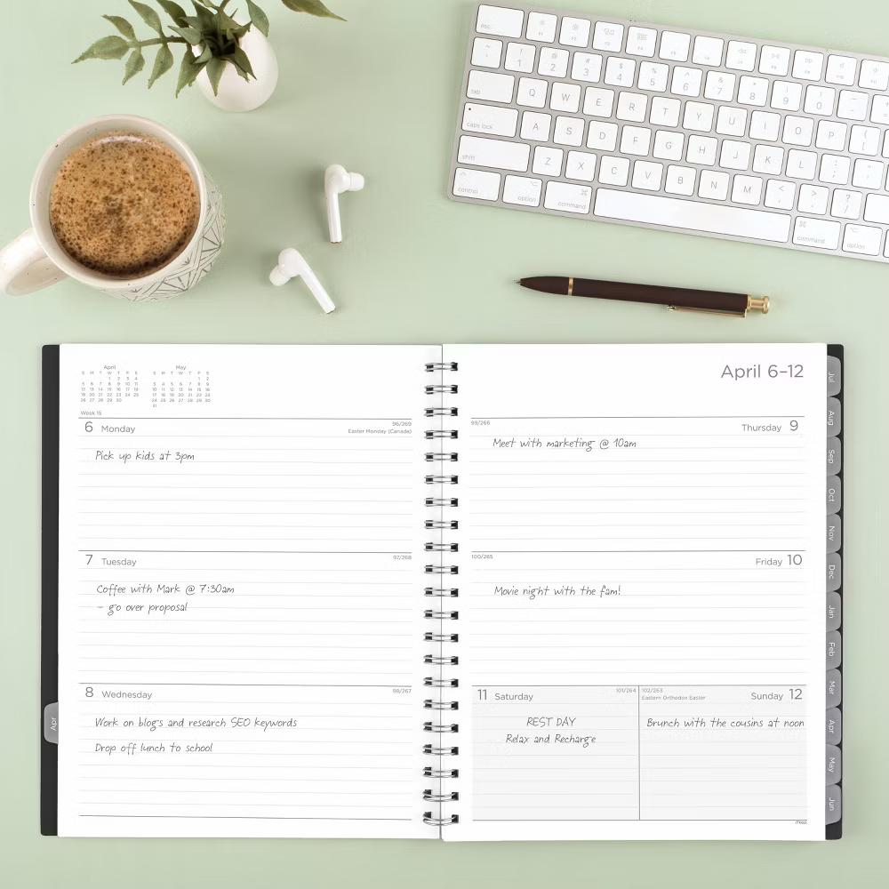 Mead 8.5"x11" 2026-2027 Basic Large Weekly/Monthly Black - Image 9