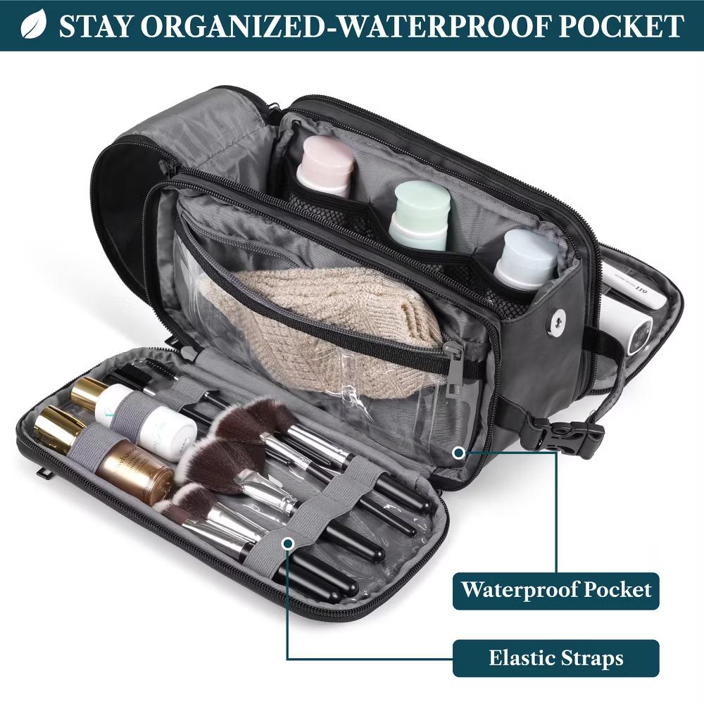 Toiletry Bag Women Men, Travel Toiletries Organizer Case, Essentials Shaving Dopp Kit, Cosmetic Make Up Accessories - Image 6