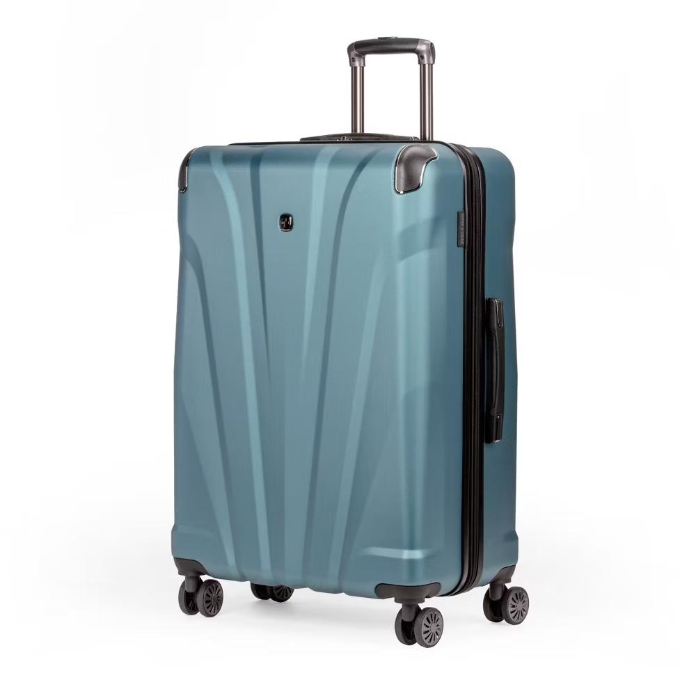 Cascade Hardside Large Checked Spinner Wheels Suitcase - Image 13