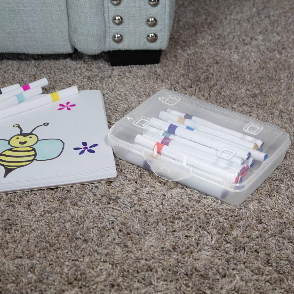 Sterilite Flat Top Pencil Box Clear - Image 8