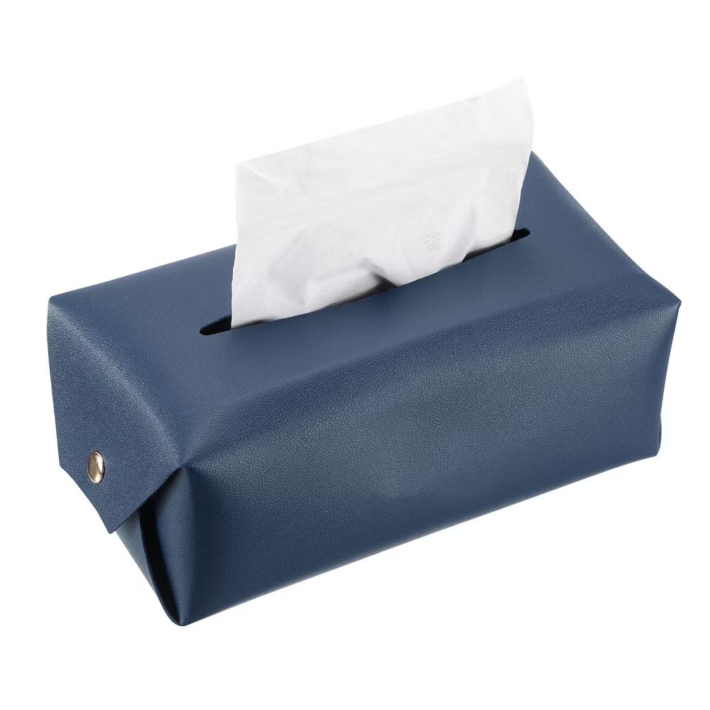 Rectangle PU Leather Tabletop Bathroom Kitchen Tissue Box Cover - Image 20