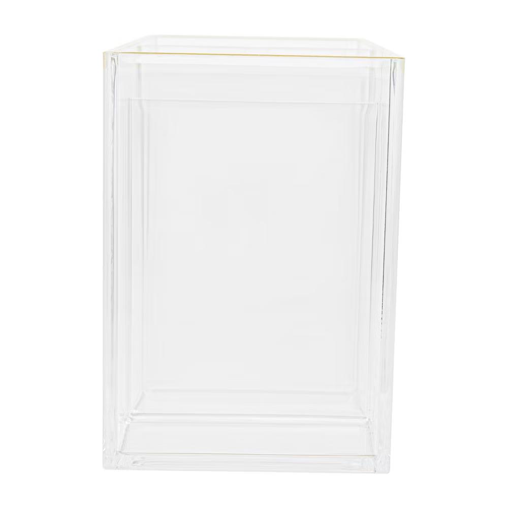 Martha Stewart Kerry Plastic 4 Compartment Pen Holder Office Desktop Organizer with Gold - Image 3