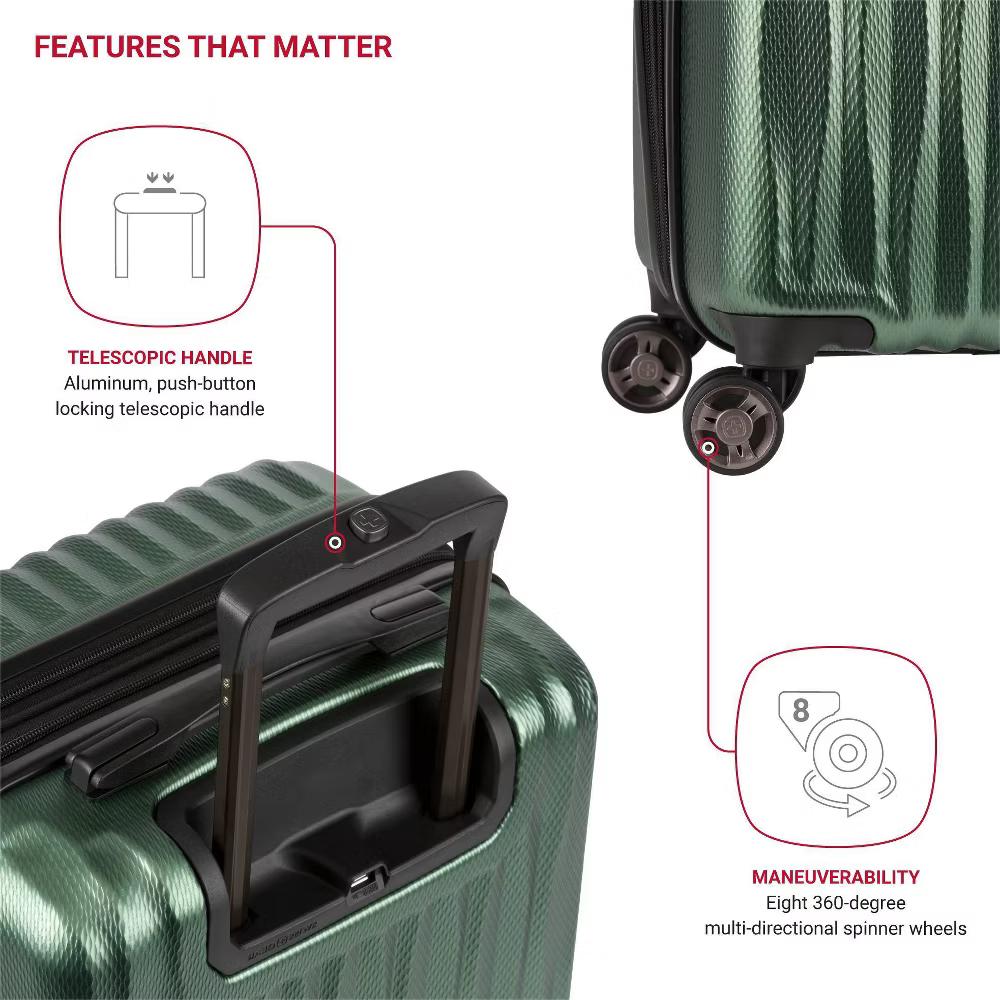 Energie Hardside Carry On Spinner Wheels Suitcase - Image 25
