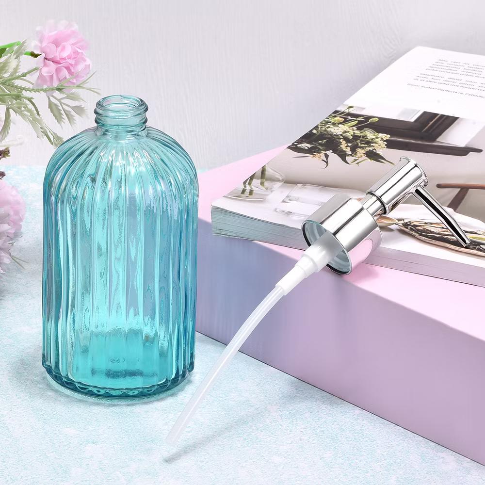 Durable Glass Soap Dispenser with Silver Pump for Bathroom - Image 4