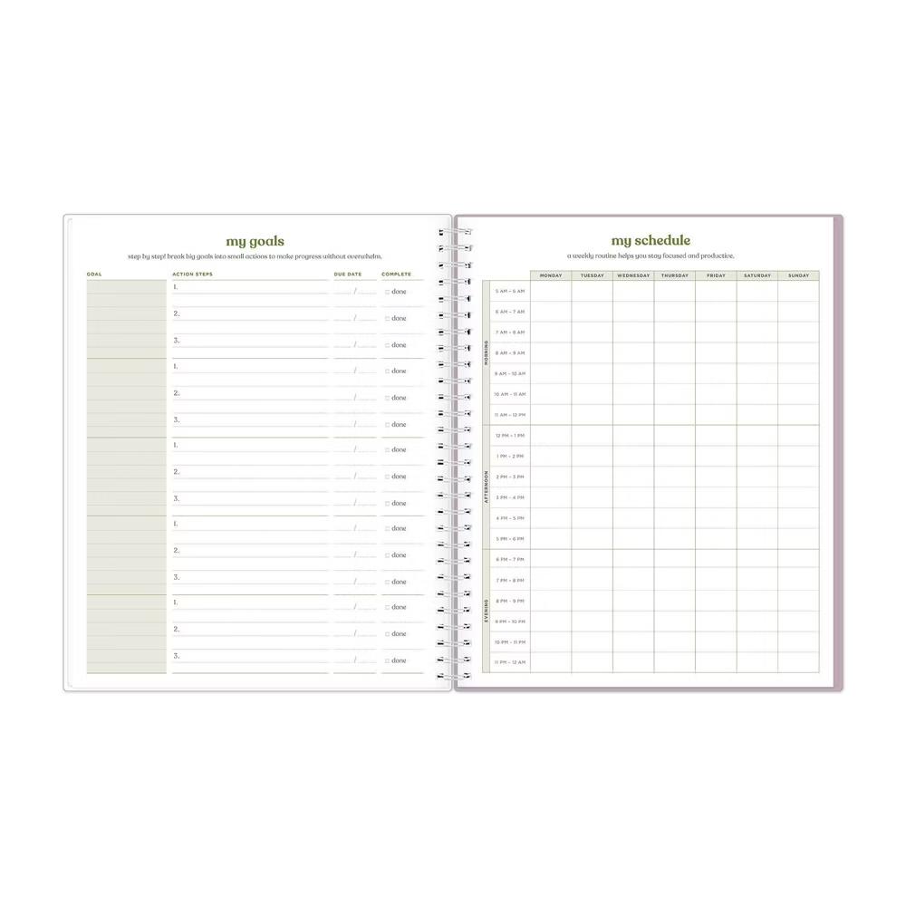 Day Designer 8"x10" 2026-2027 Weekly/Monthly Lila Planner Sweet Daisy Lilac Smooth Frosted Wirebound - Image 13