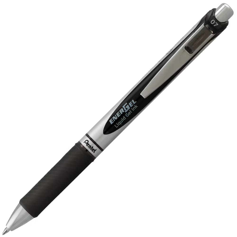 5ct Rollergel Pens Energel 0.7mm Multiple Color Ink: Quick Drying, Retractable, Blue, Green, Black, Stationery Set