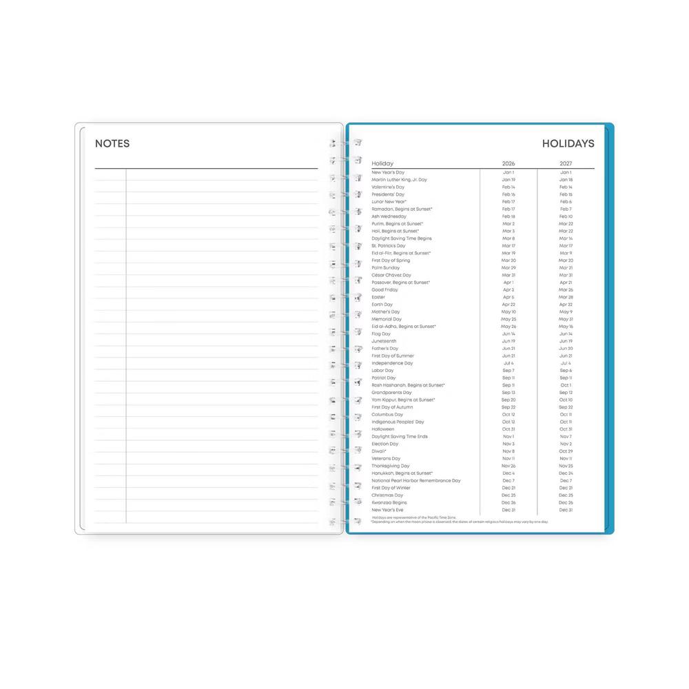 Blue Sky 5"x8" 2026-2027 Student Planner Dalla Weekly/Monthly Spiral NonTabbed - Image 8