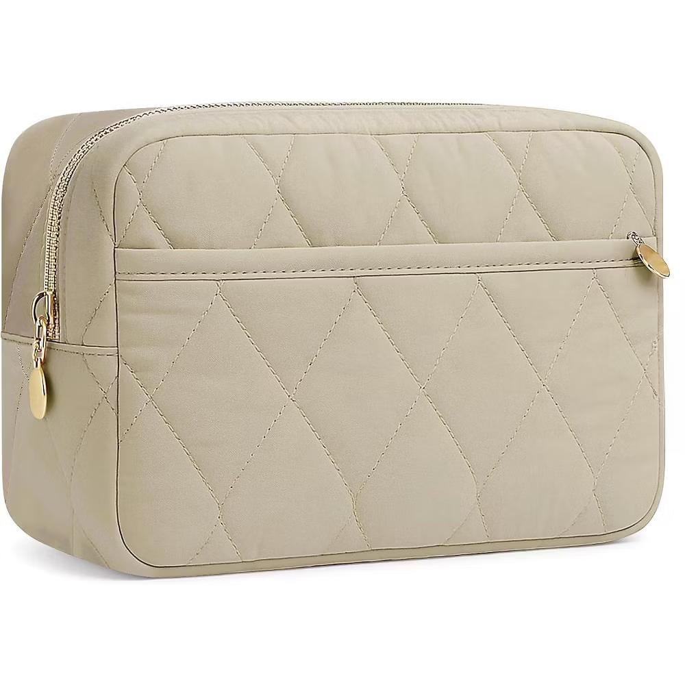Puffy Padded Makeup Bag Travel Organizer. Wide-Open Cosmetic Pouch for Toiletries and Essentials. - Image 10