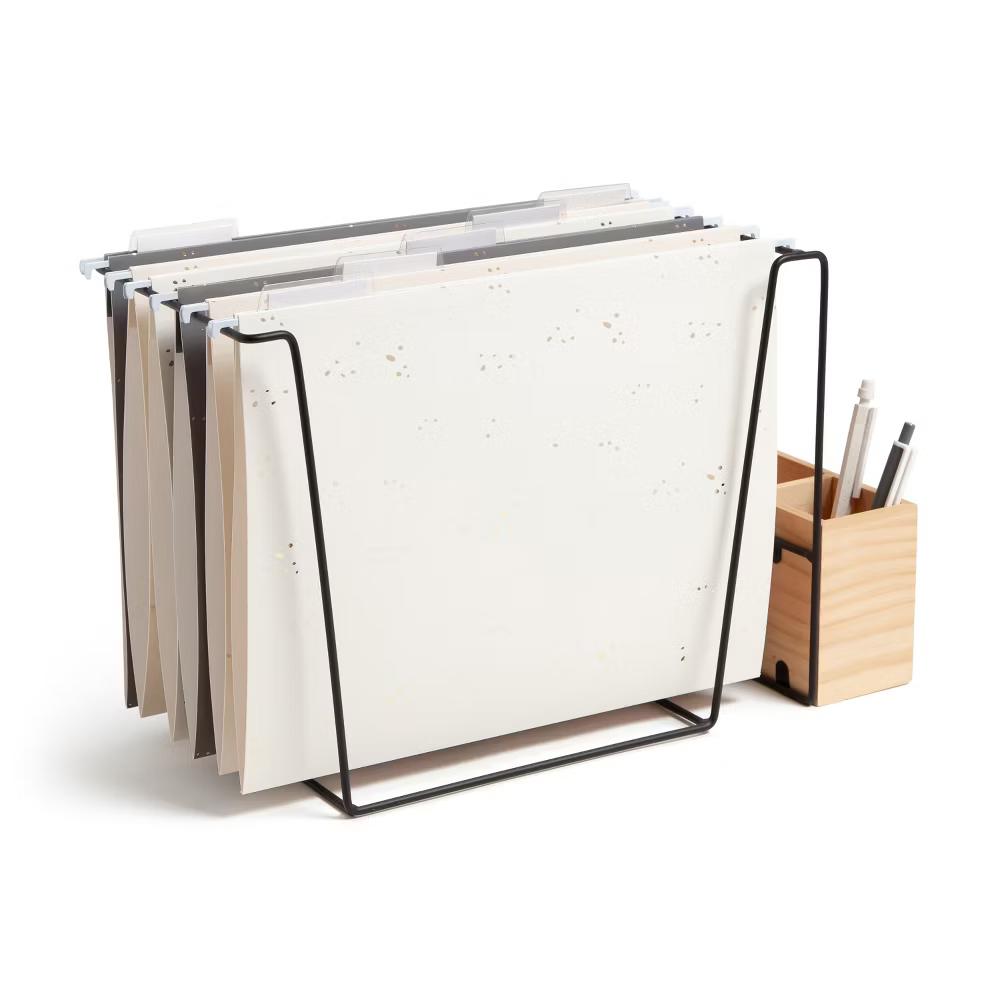 6ct Hanging File Folders Simple Speckle: Office Supplies Organizer, Multicolored, 150 Sheet Capacity - Image 2