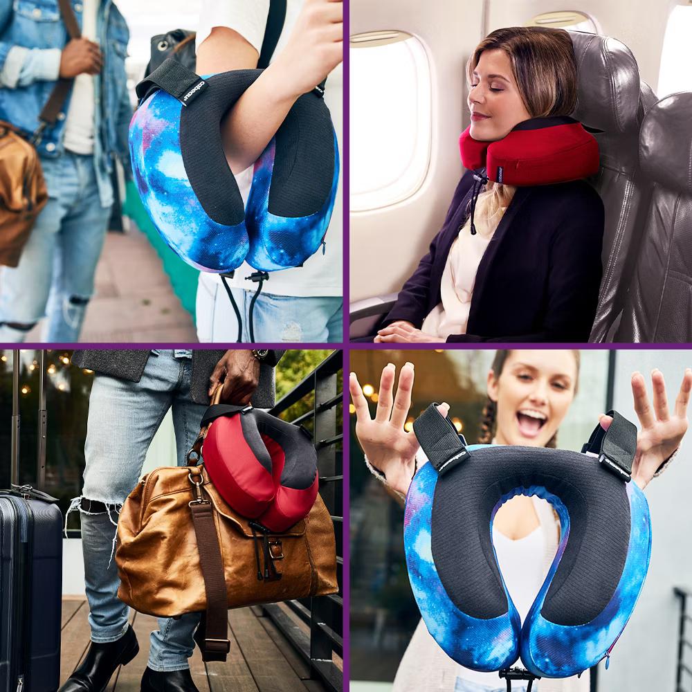 Cabeau Evolution S3 Memory Foam Travel Neck Pillow with Seat Strap, One Size - Image 9
