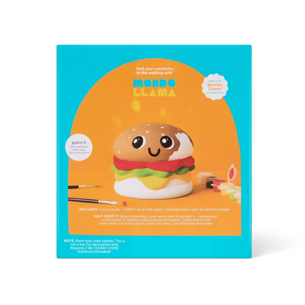Summer Craft Lit Ceramic Burger Painting Activity Kit - Image 2