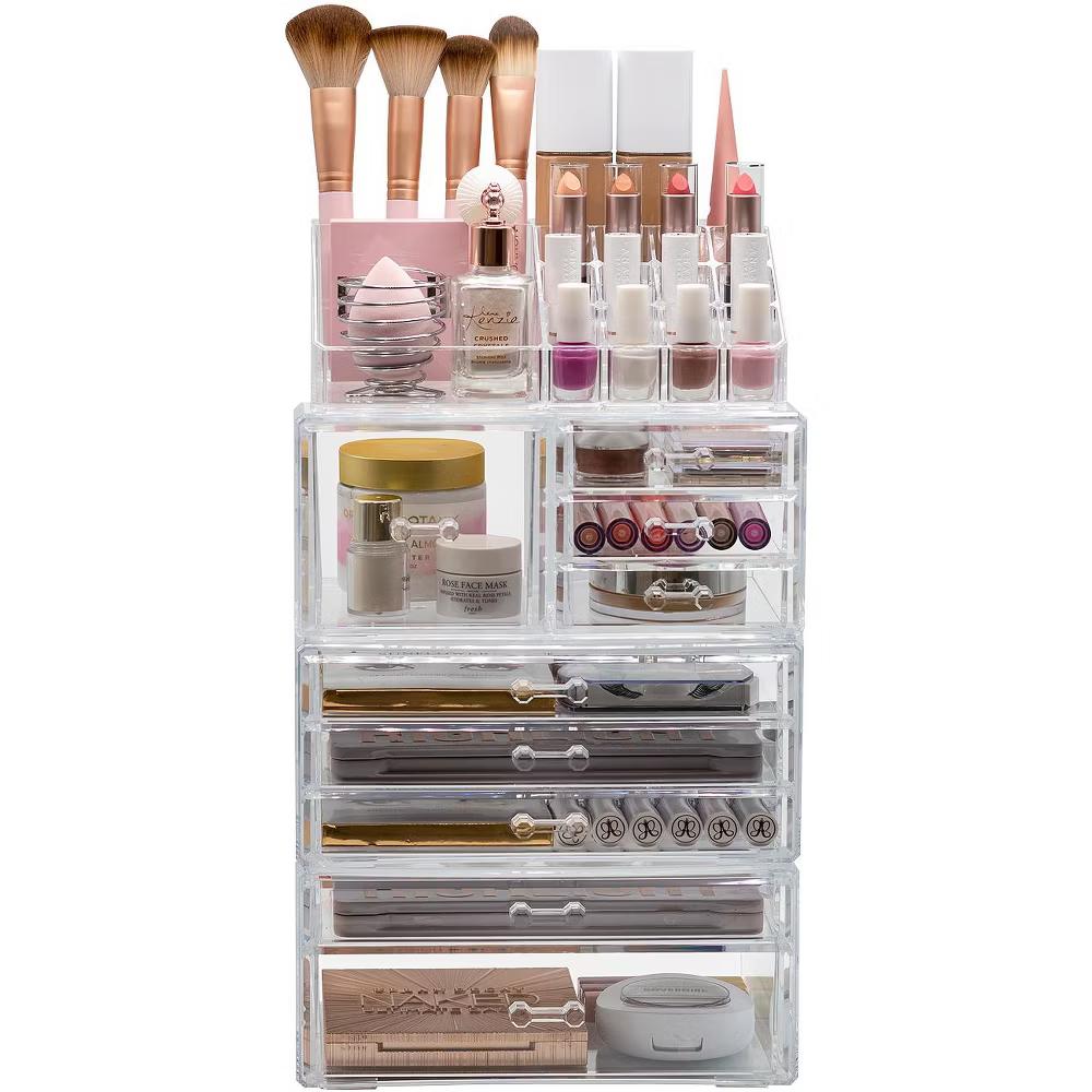 4-piece Makeup and Jewelry Storage Case Display - Spacious Design - Great for Bathroom, Dresser, Vanity and Countertop - Image 7