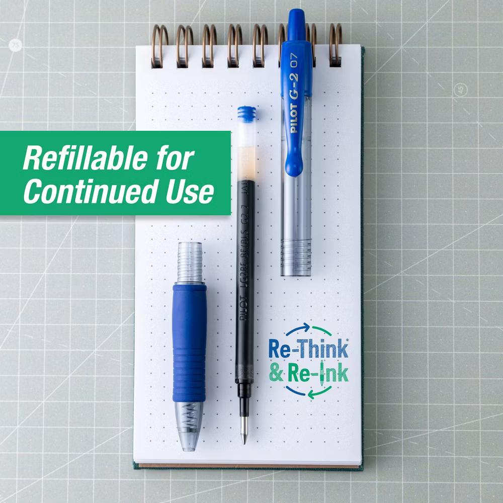 5pk G2 Gel Pens Fine Point 0.7mm Blue Ink - Image 8