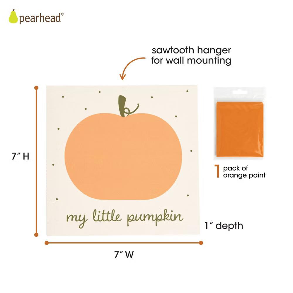 Pearhead Halloween My Little Pumpkin Print Canvas Holiday DIY Art Kit - Image 4