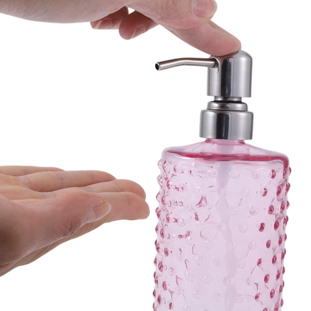 Elegant Polka Dot Pattern Soap Pump Dispenser for Bathroom 16.9oz 1 Pc - Image 57