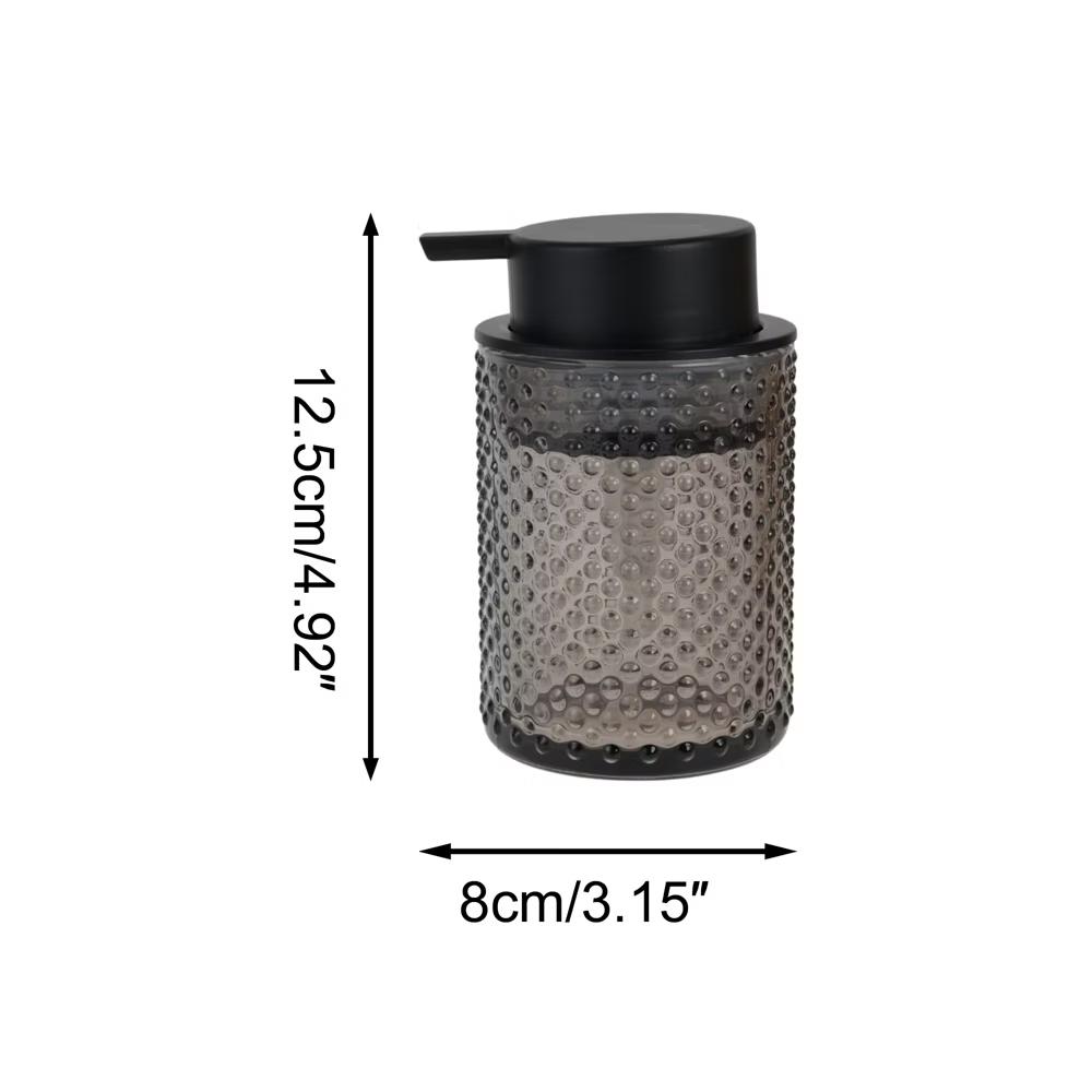 Stylish Pump Soap Dispenser Gray Black 1 Pc - Image 5